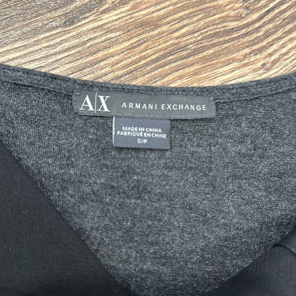 ARMANI EXCHANGE black-gray top size S - Picture 5 of 7